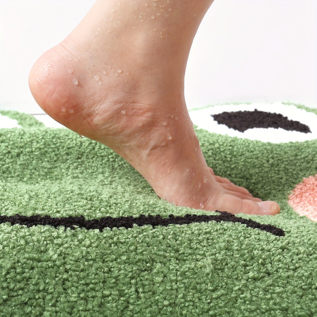 Tapis de salle de bain tête de grenouille