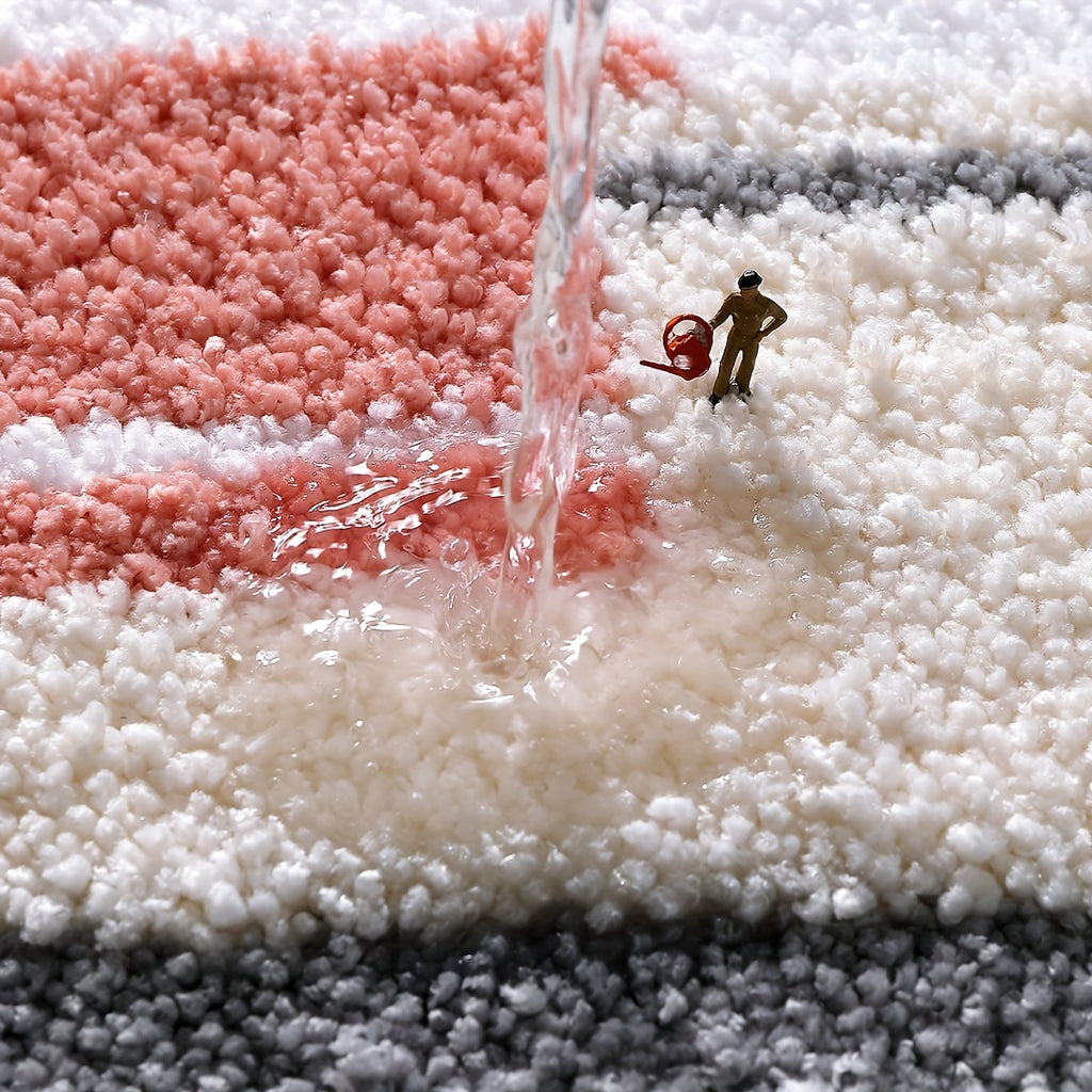Tapis de salle de bain moelleux, d'épaisseur