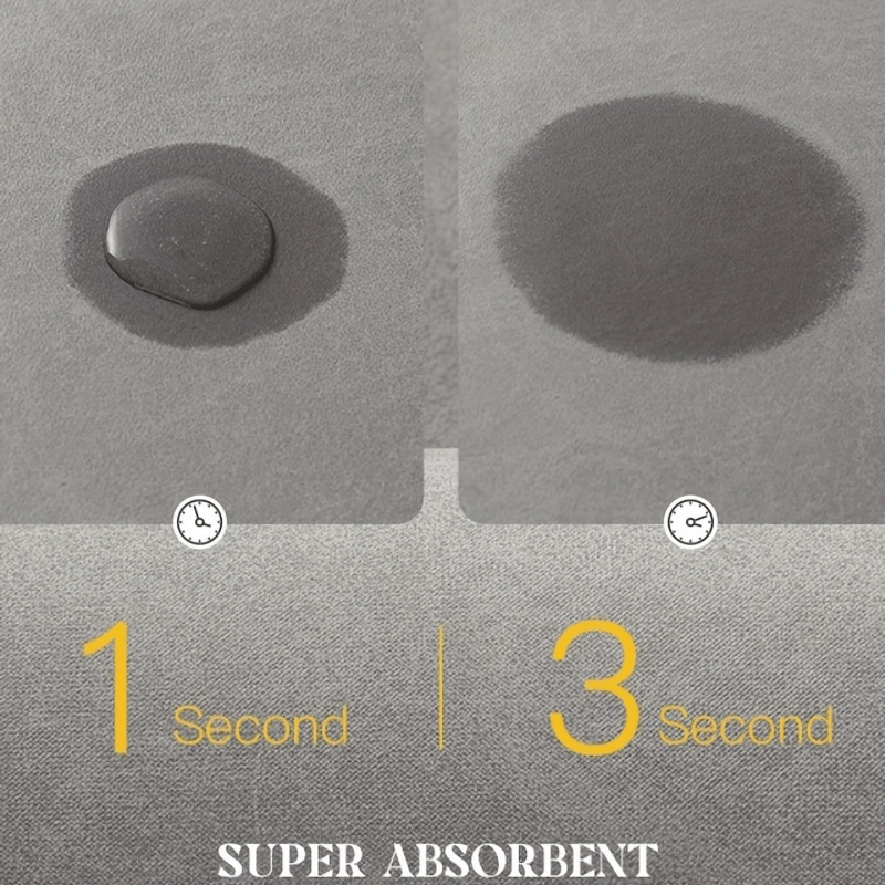 Tapis de salle de bain ultra-absorbant à dos caoutchouc
