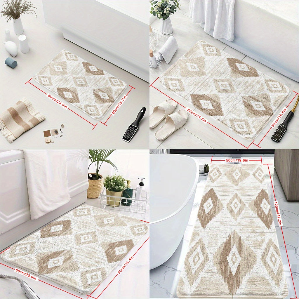 Tapis de salle de bain ikat, d'épaisseur