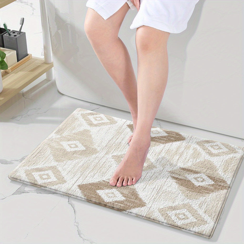 Tapis de salle de bain ikat, d'épaisseur