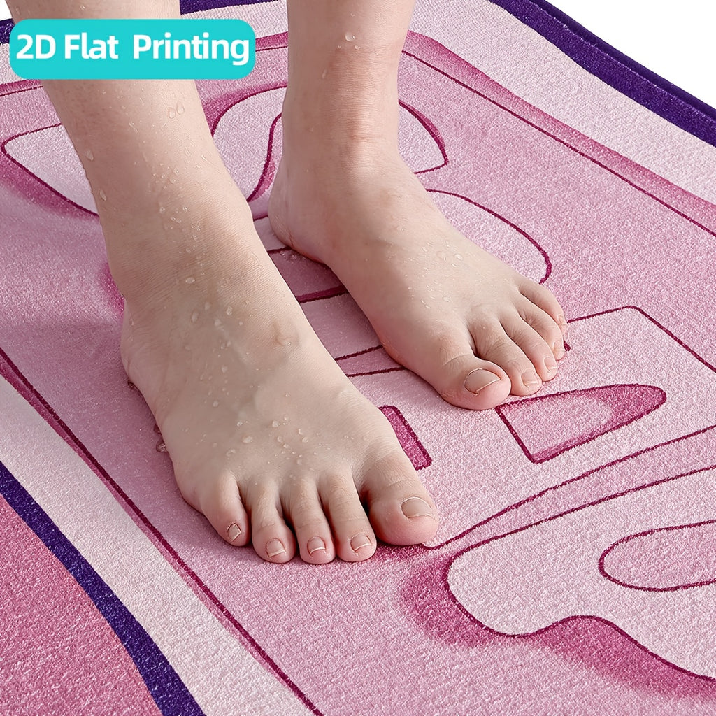 Tapis de salle de bain imprimé savon, duo de 2 tailles