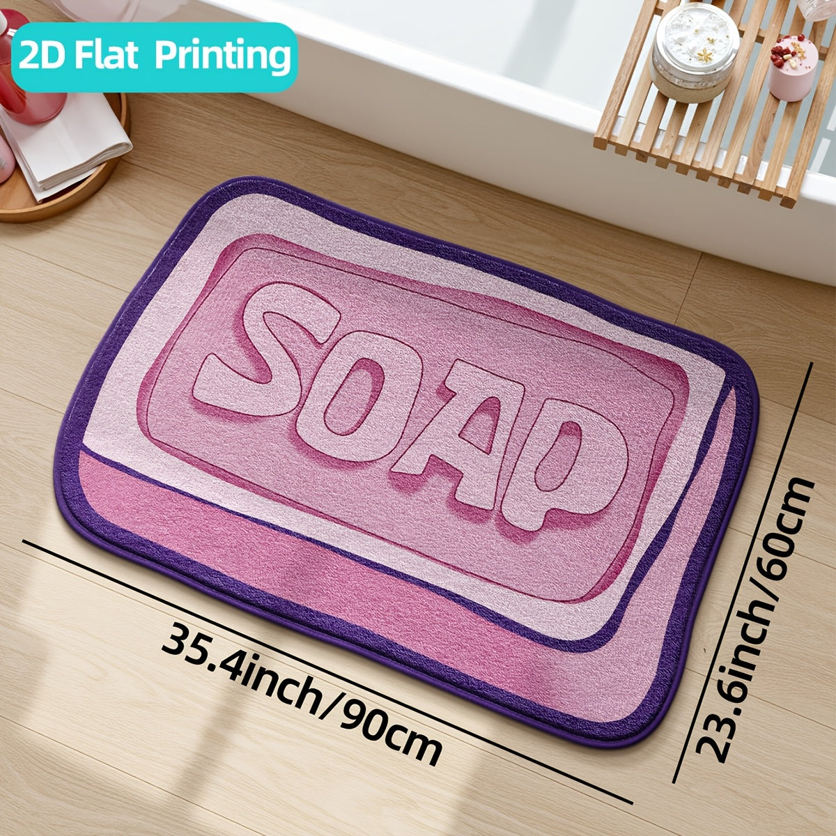 23,6x35,4 Pouces/60x90cm / Savon Rose