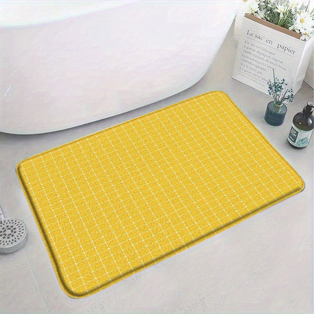 Tapis de salle de bain à carreaux