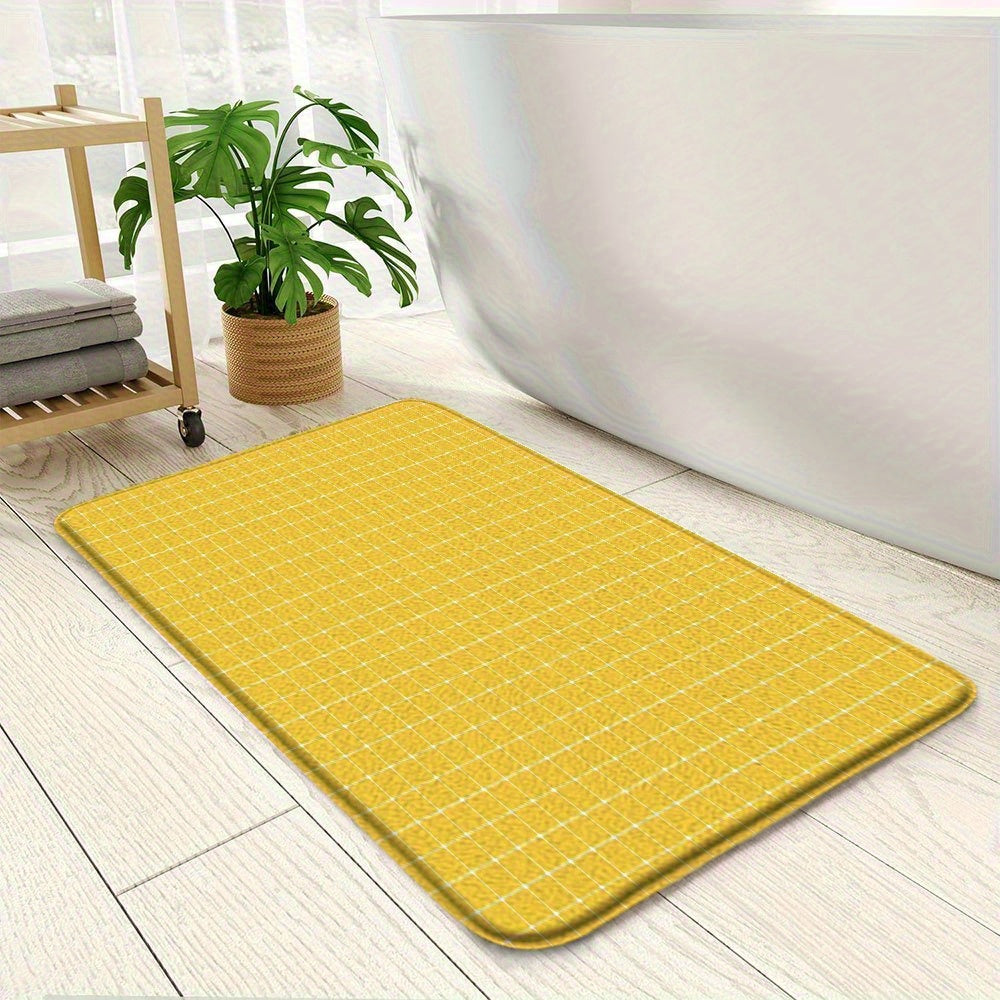 Tapis de salle de bain à carreaux