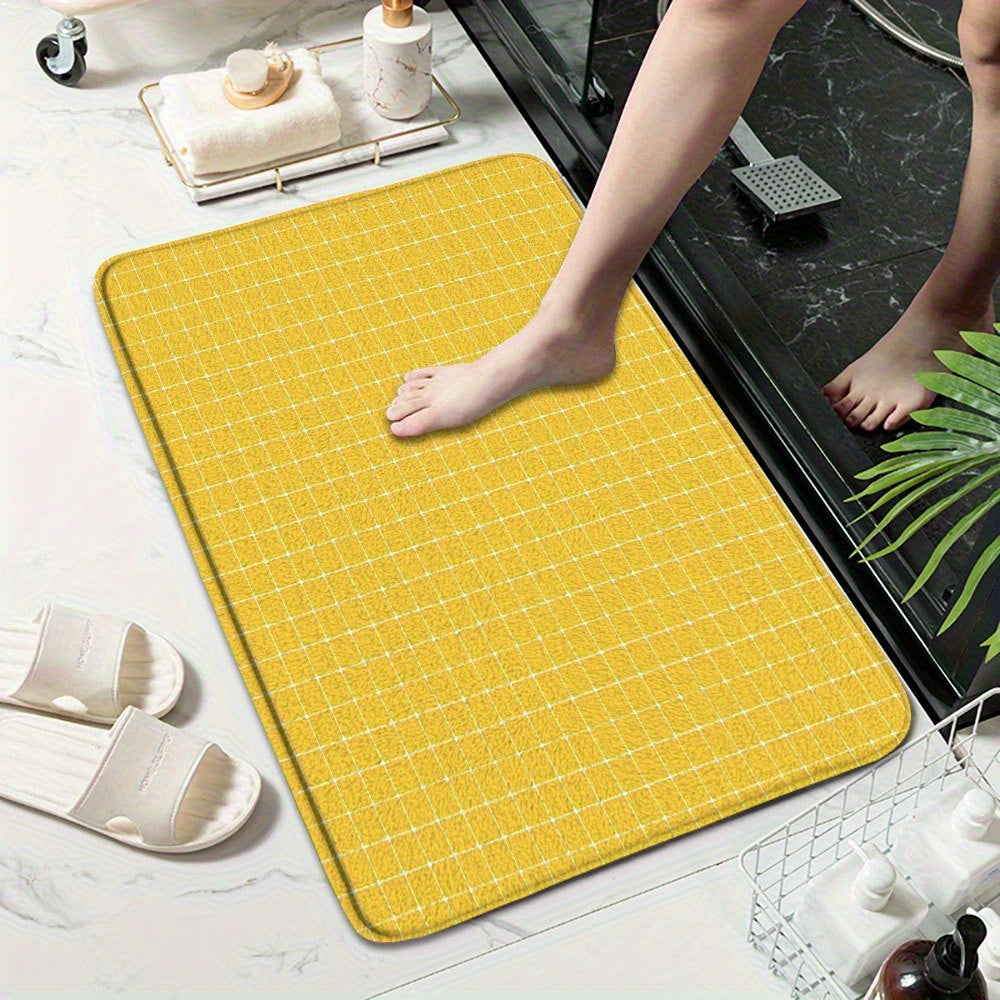 Tapis de salle de bain à carreaux