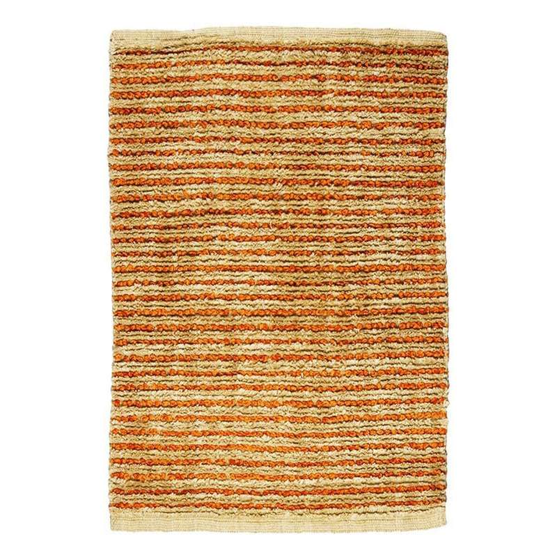 Tapis de salle de bain en jute rayé