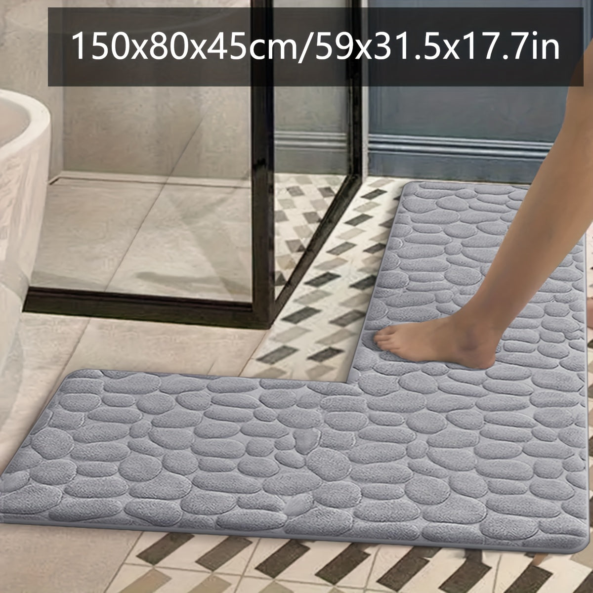 Gris clair / 150x80x45cm / 59x31,5x17,7po