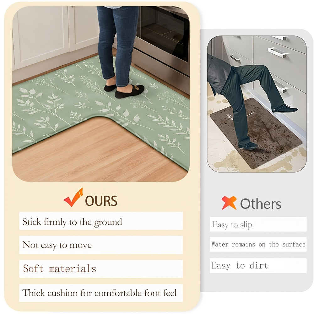 Tapis de salle de bain à feuillages