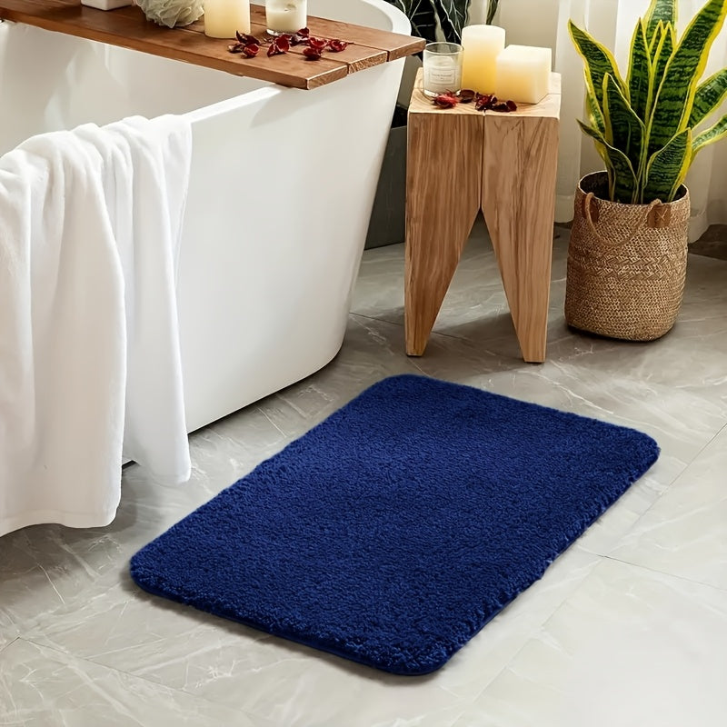 Tapis de salle de bain long en velours bouclé