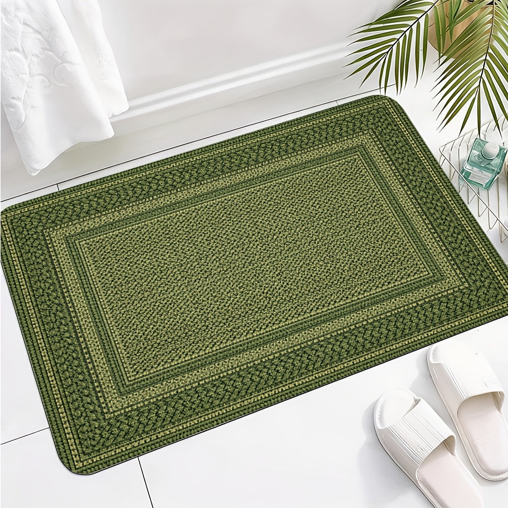 Tapis de salle de bain long à effet tressé