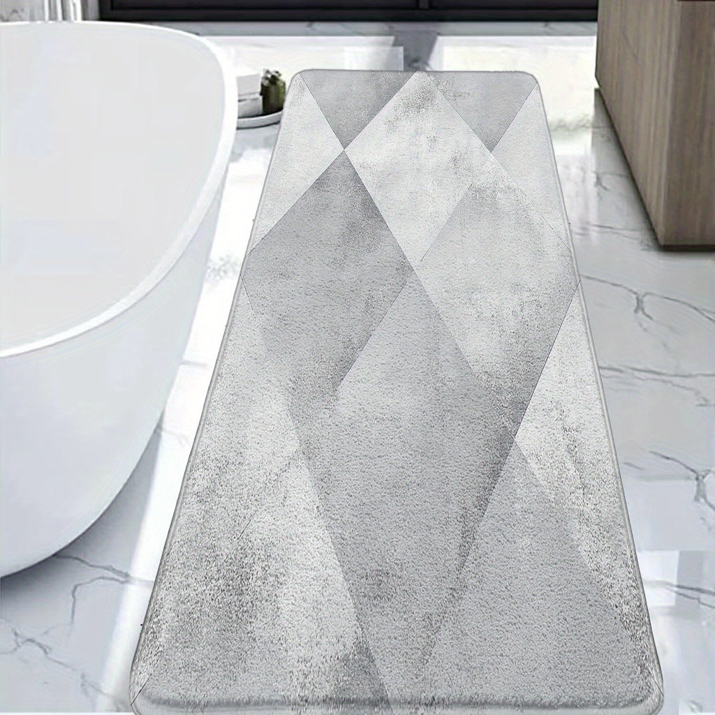 Tapis de salle de bain à losanges et imprimés
