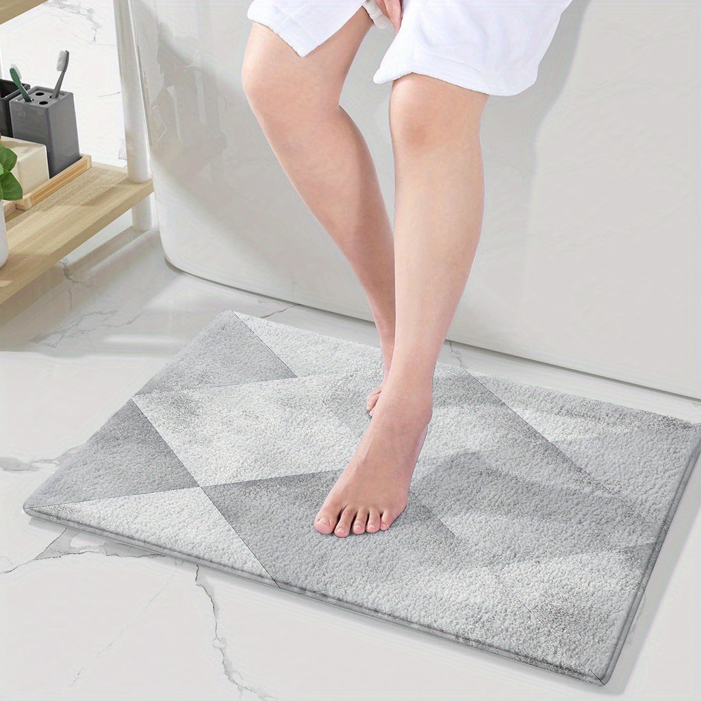 Tapis de salle de bain à losanges et imprimés