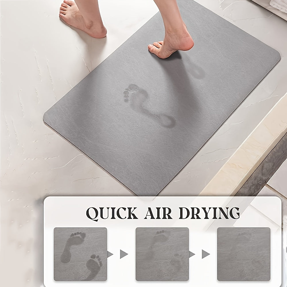 Tapis de salle de bain effet marbre, séchage rapide