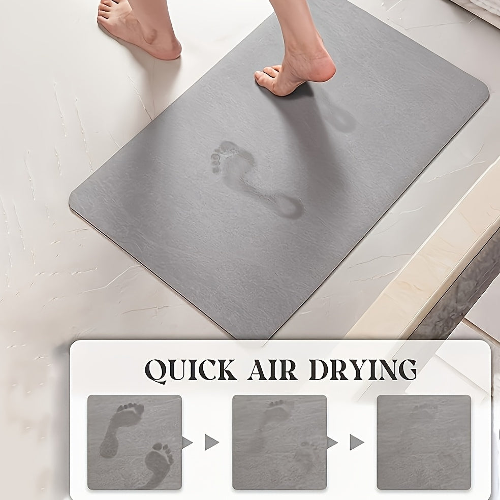 Tapis de salle de bain effet marbre, séchage rapide