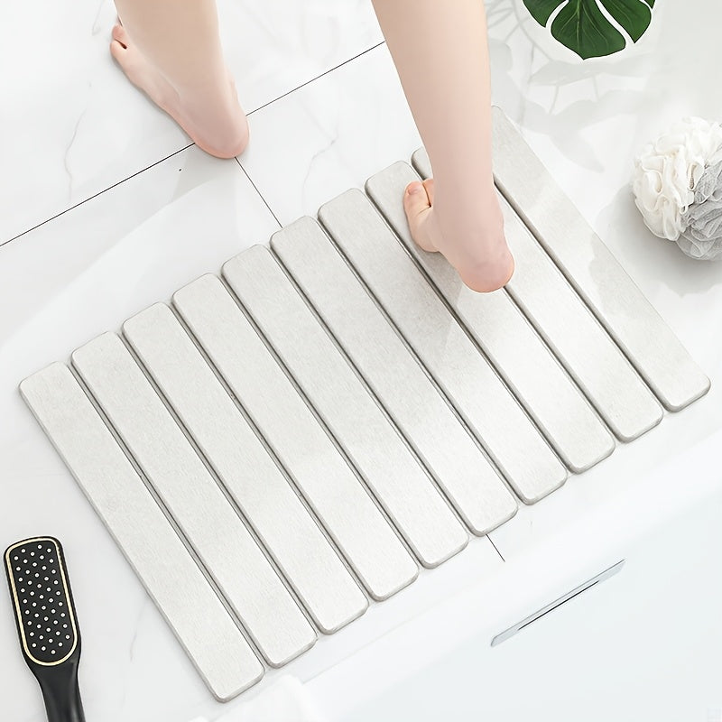 Tapis de bain carré, grande marguerite tuftée
