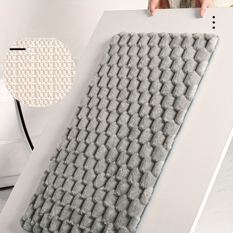 Tapis de salle de bain matelassé à pois, dos PVC antidérapant