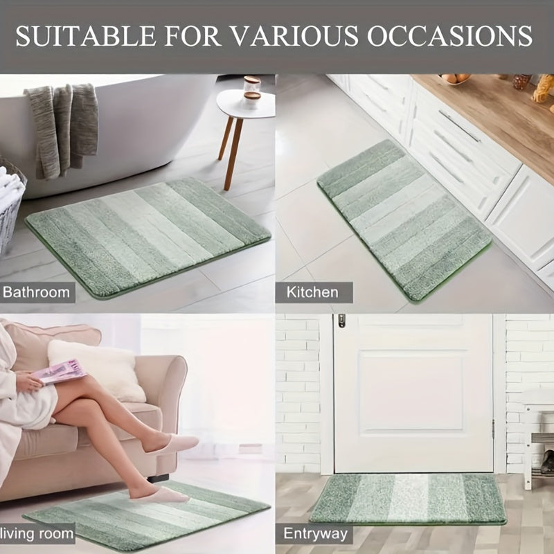 Tapis de salle de bain 1 500 g/m², trio rayé