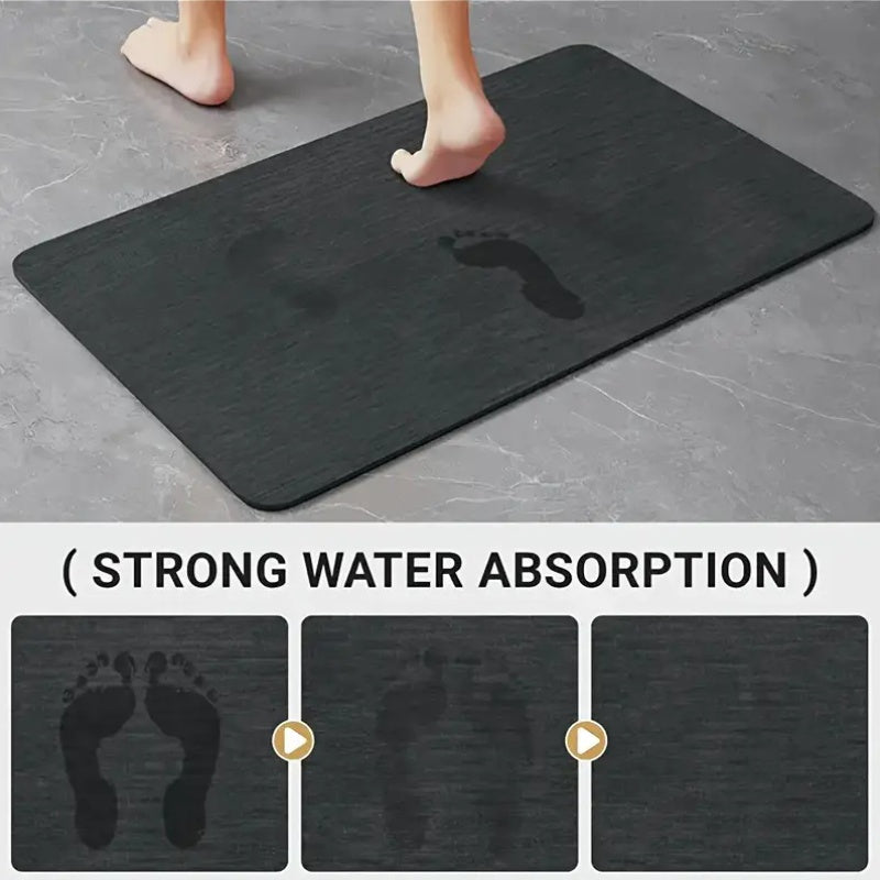 Tapis de salle de bain monstera, effet relief sculpté