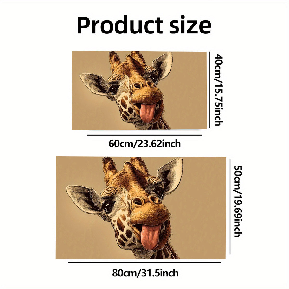 Tapis de salle de bain girafe rigolote