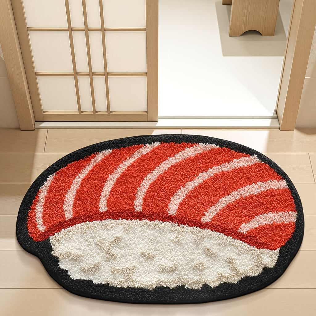 Tapis de salle de bain motif sushi au, extra épais