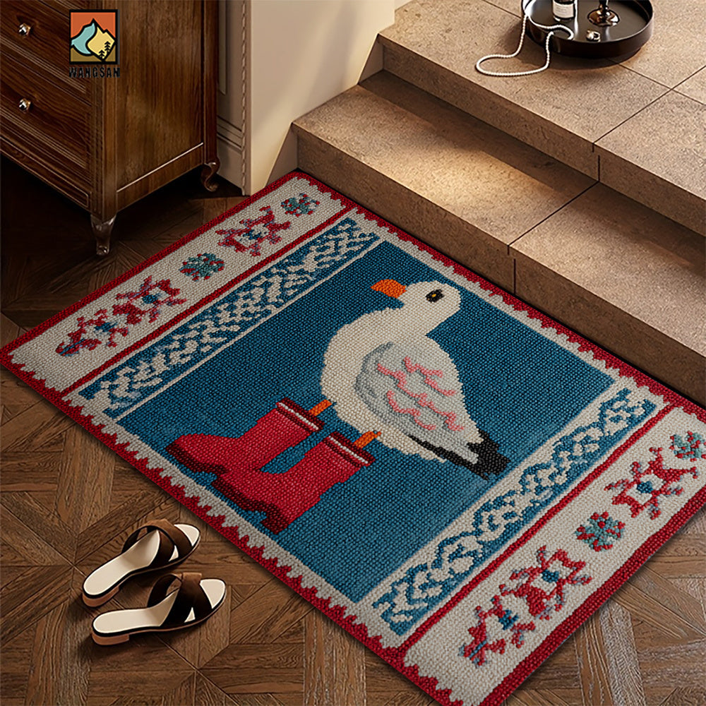 Tapis de salle de bain mouette, bordure