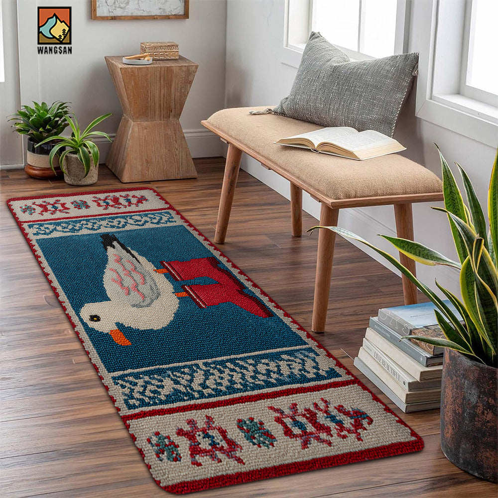 Tapis de salle de bain mouette, bordure