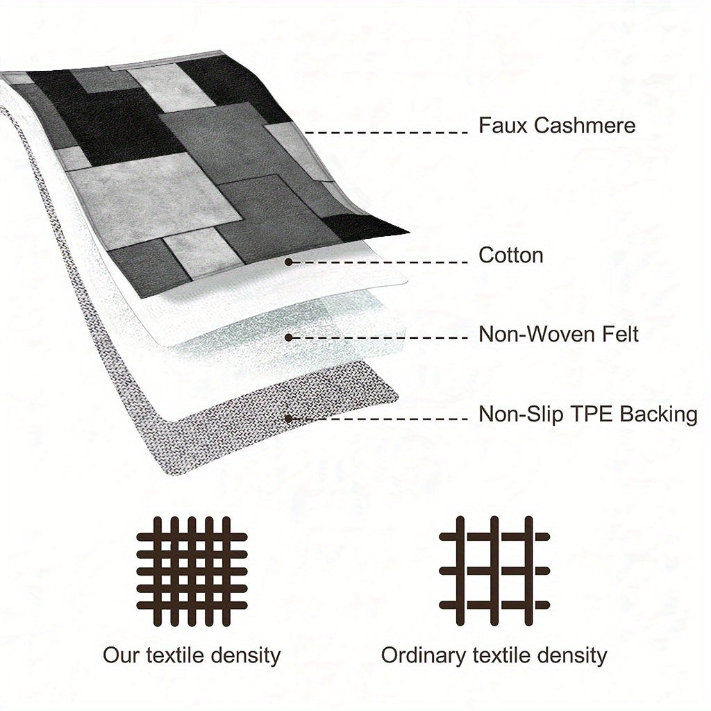 Tapis de salle de bain, blocs graphiques imprimés