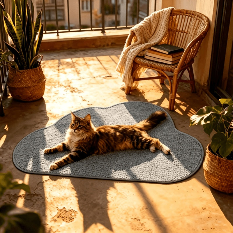 Tapis de salle de bain nuage nordique à dos TPR