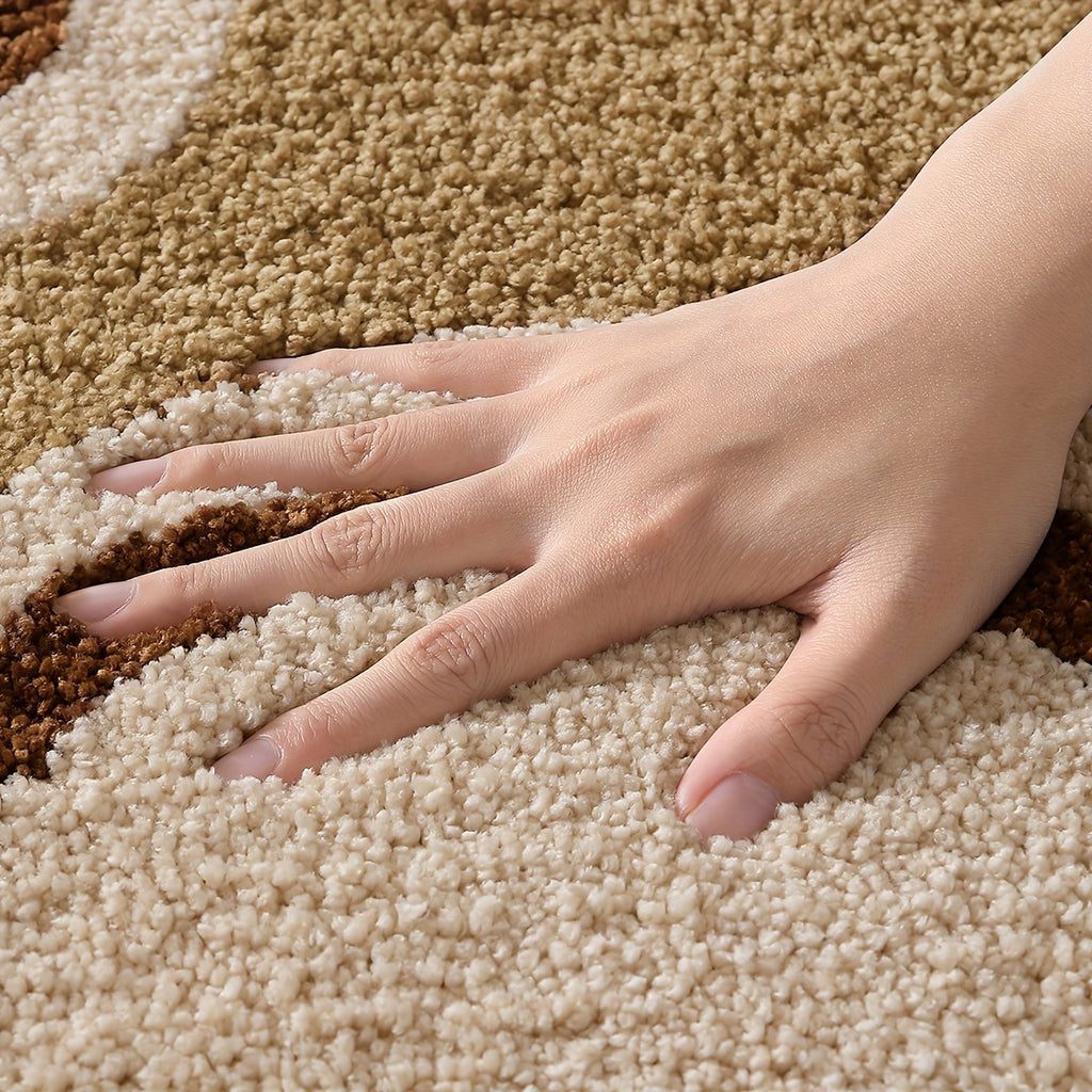 Tapis de salle de bain à ondes, version contour WC