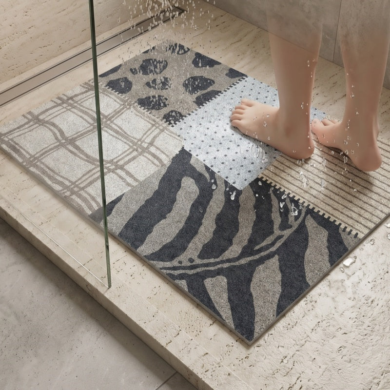 Tapis de salle de bain patchwork, 3 formats