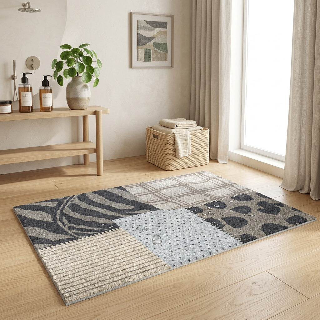 Tapis de salle de bain patchwork, 3 formats