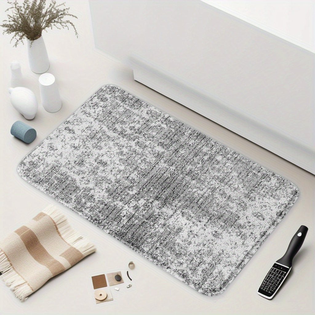 Tapis de salle de bain à patine d'atelier, camaïeu délavé