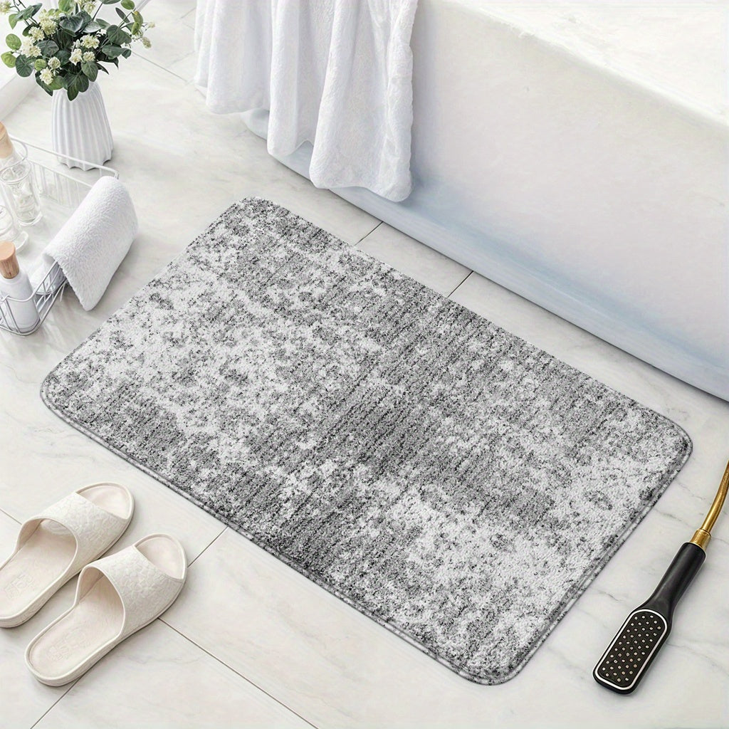 Tapis de salle de bain à patine d'atelier, camaïeu délavé
