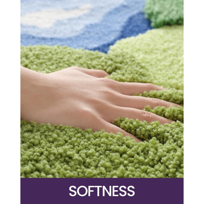 Tapis de salle de bain paysage de mousse