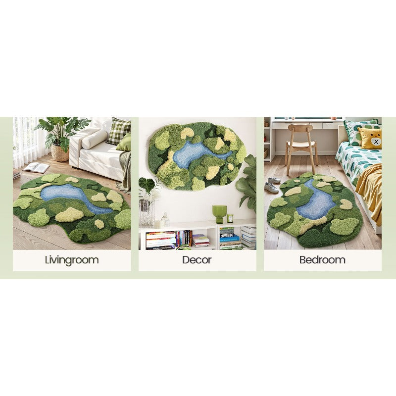 Tapis de salle de bain paysage de mousse