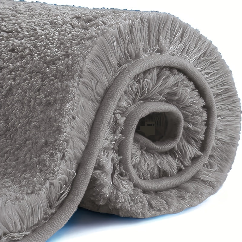 Tapis de salle de bain en peluche épaisse, six
