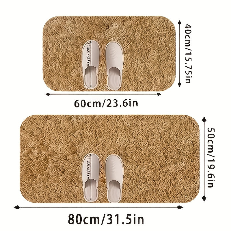 Tapis de salle de bain en peluche épaisse, six