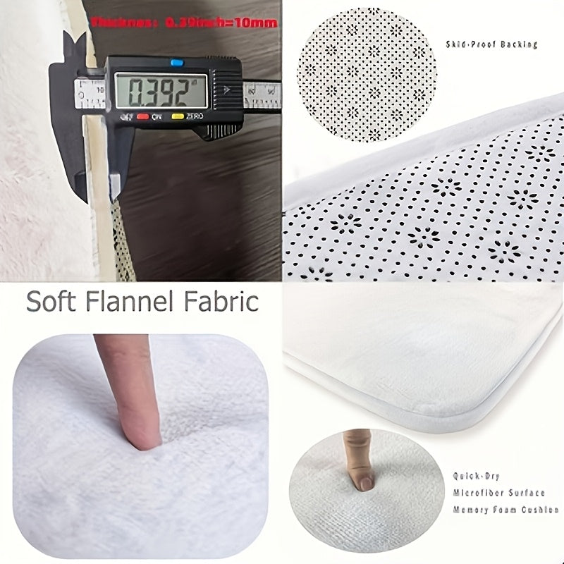 Tapis de salle de bain plat 2D, damier de briques