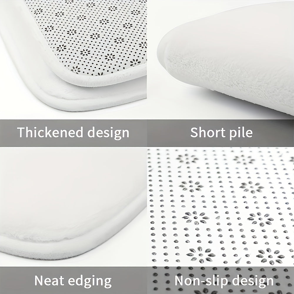 Tapis de salle de bain plat 2D, damier de briques