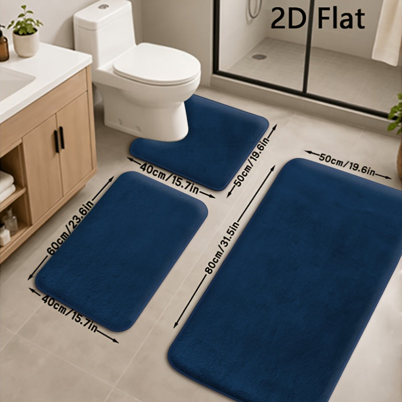 Tapis de salle de bain polaire, mousse respirante