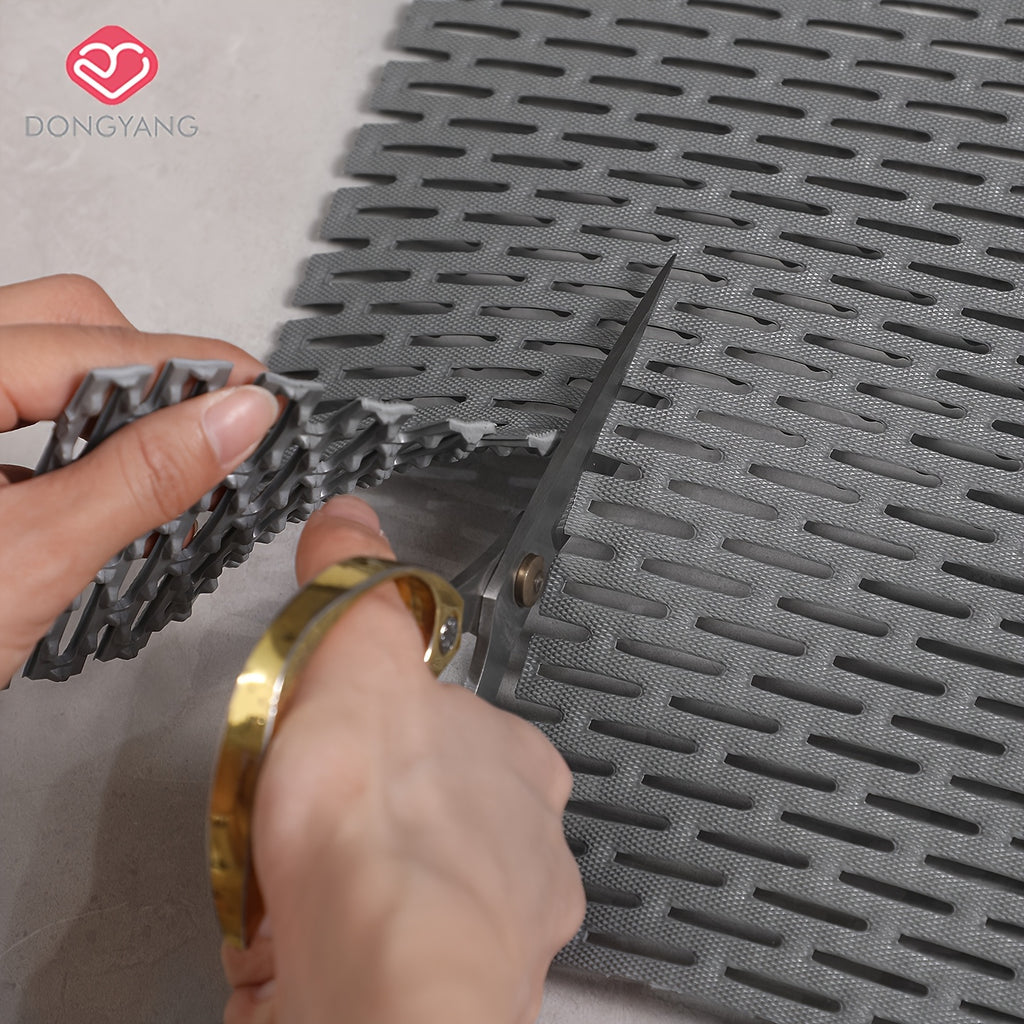 Tapis de salle de bain PVC ajouré uni, jusqu'au