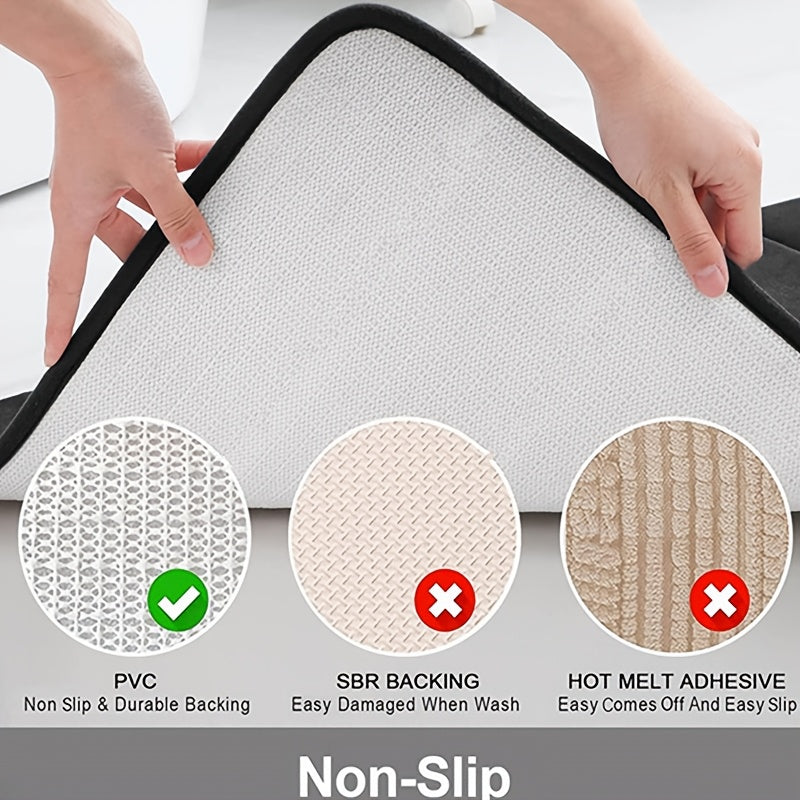 Tapis de salle de bain à rayures embossées