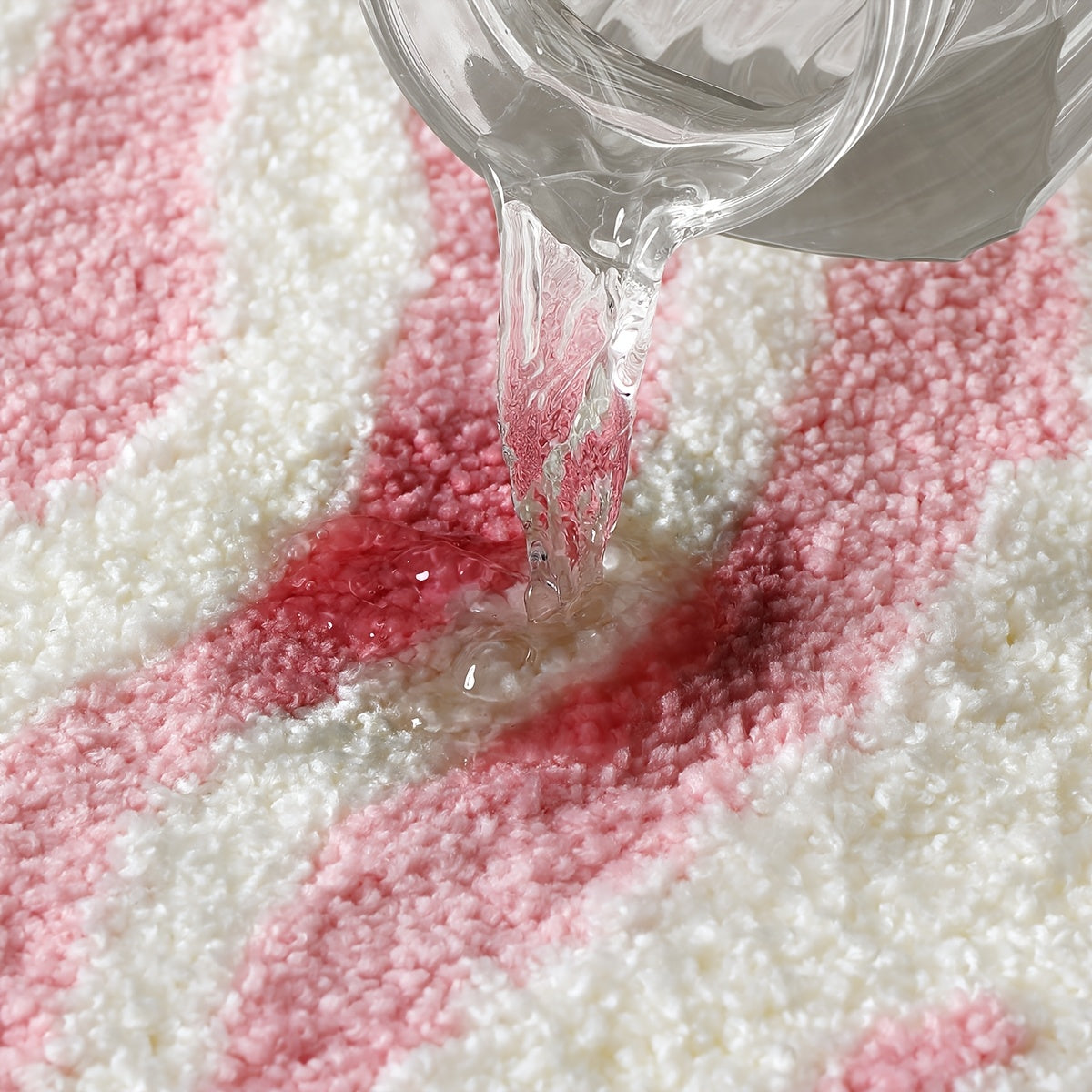 Tapis de salle de bain à rayures zébrées, trois