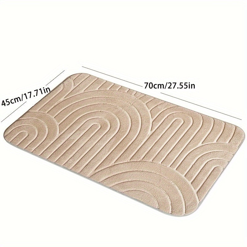 Tapis de salle de bain relief arches en suédine