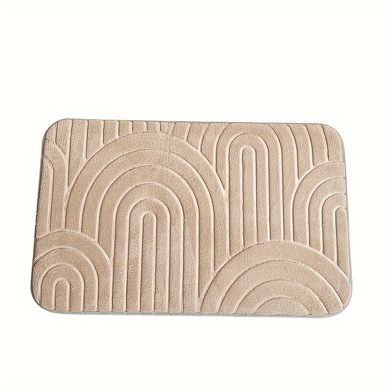 Tapis de salle de bain relief arches en suédine