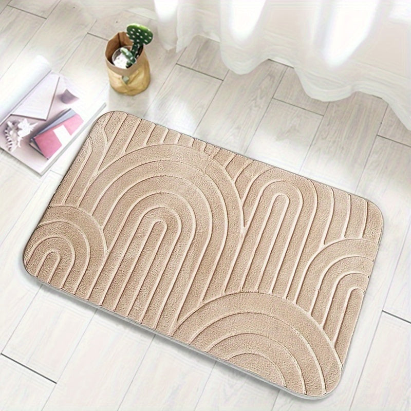 Tapis de salle de bain relief arches en suédine