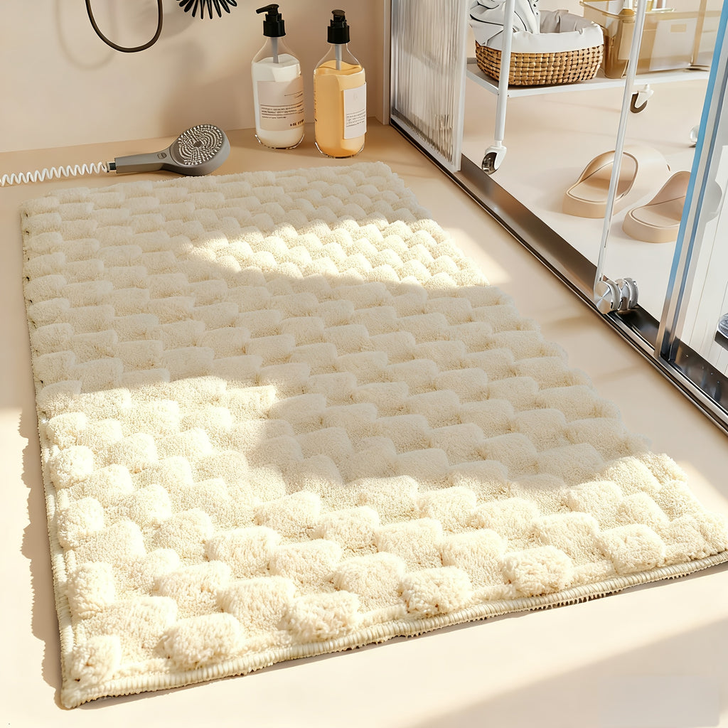 Tapis de salle de bain relief à bulles tuftées, quatre formats