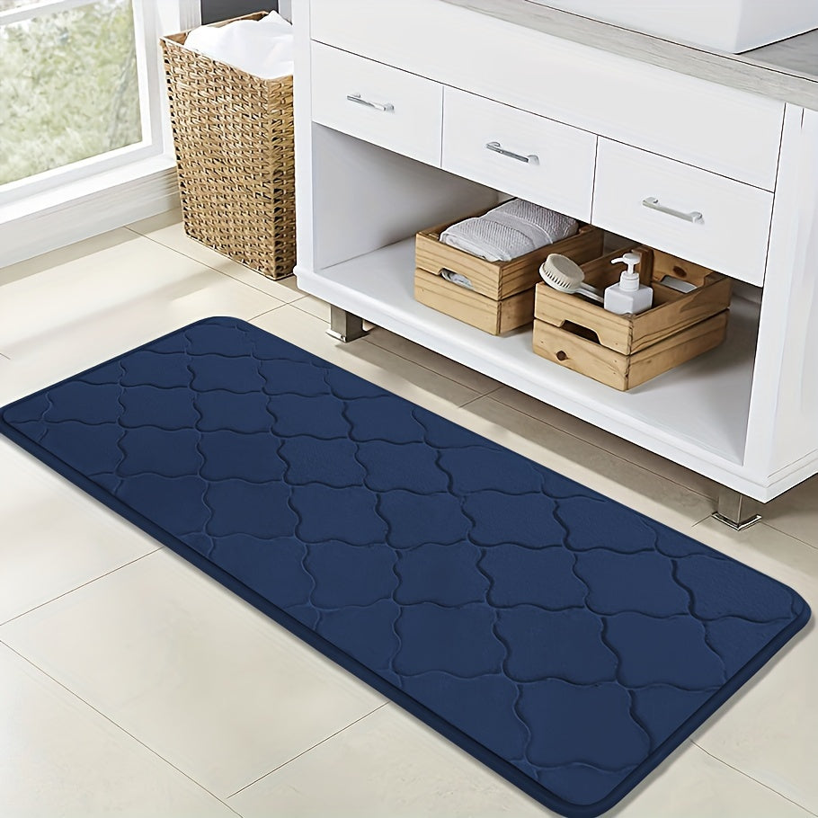 Tapis de salle de bain velours quadrilobe sur éponge 25D