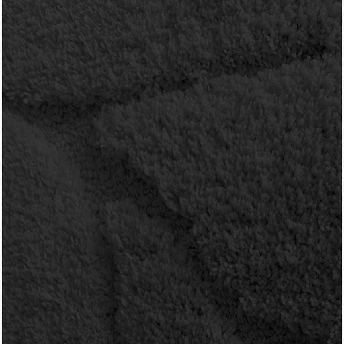 Tapis de salle de bain rond, velours sculpté épais
